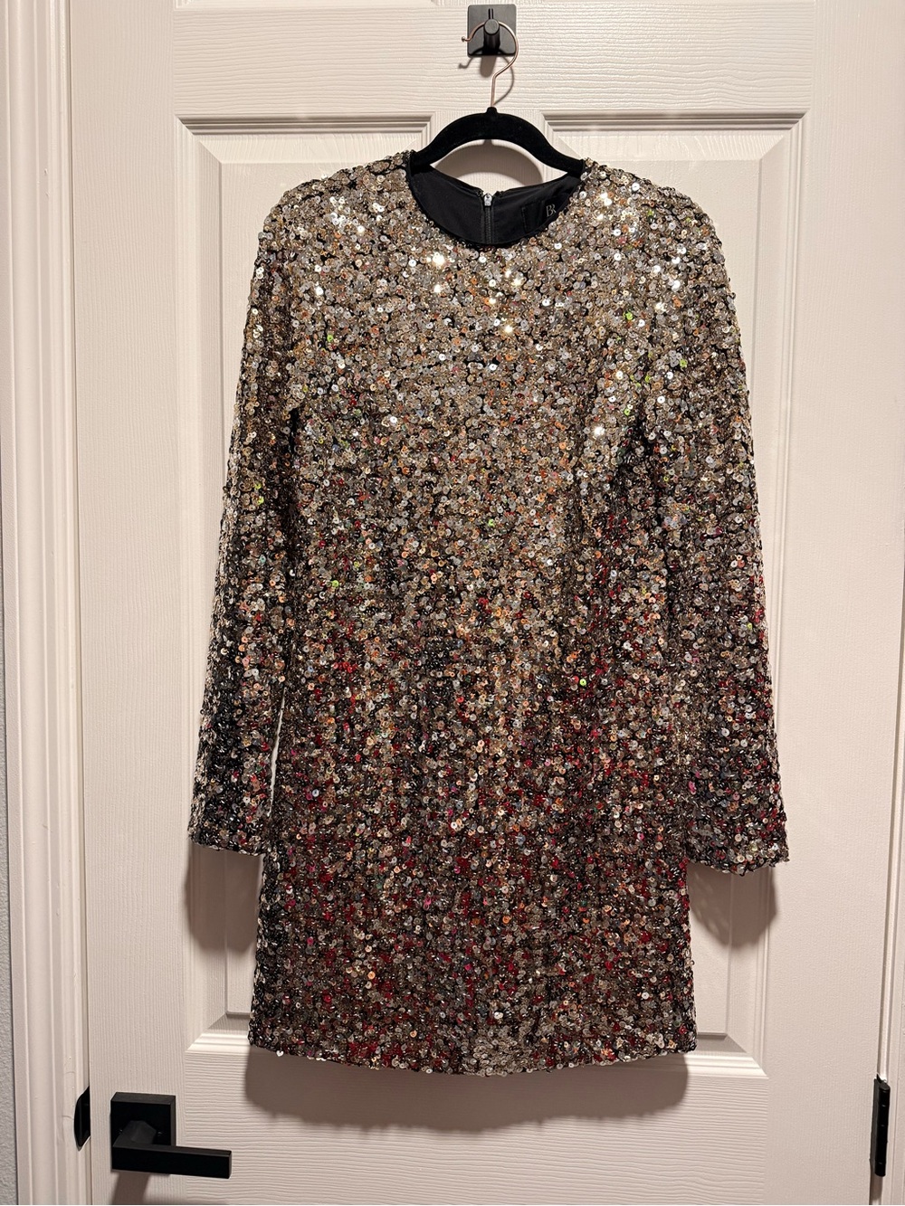 Banana Republic Alina Silver Sequin Dress Sz XS